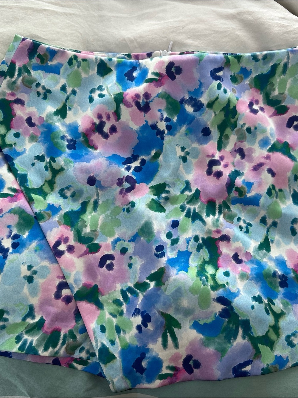 Zara Floral Watercolor Skort - Blue, Pink & Green